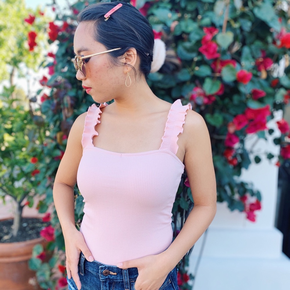 Strappy, Pink Bodysuit